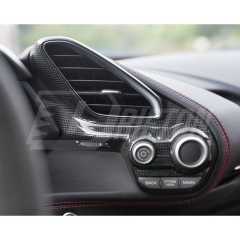 Dry Carbon Fiber AC Control Panel Cover Interiors Kits For Ferrari 488 GTB Spider 2015-2019