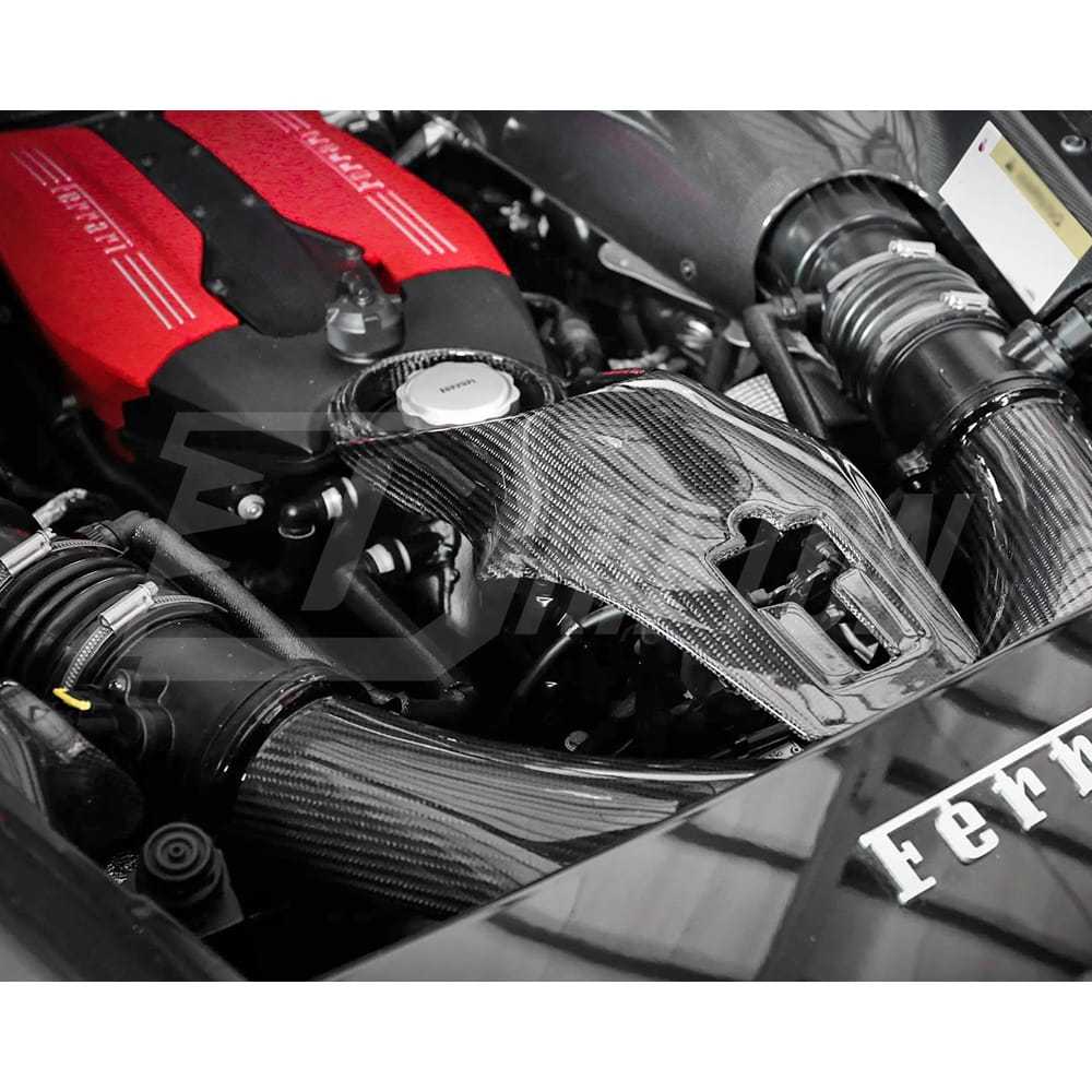 Dry Carbon Fiber Engine Bay Air Box Lid For Ferrari 488 GTB Spider 2015-2019