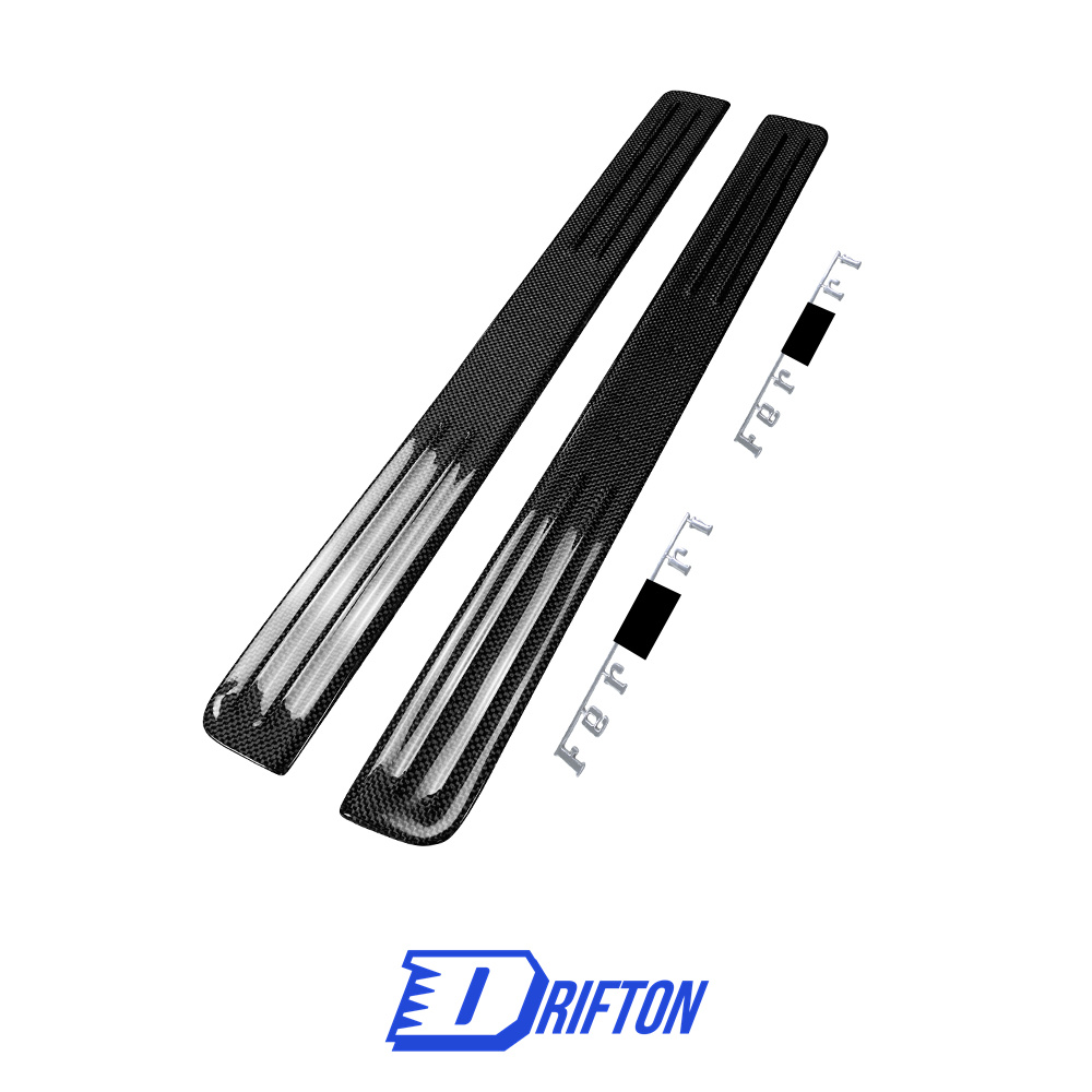 Dry Carbon Fiber Door Sills Scuff Plates Panels For Ferrari 488 GTB ...