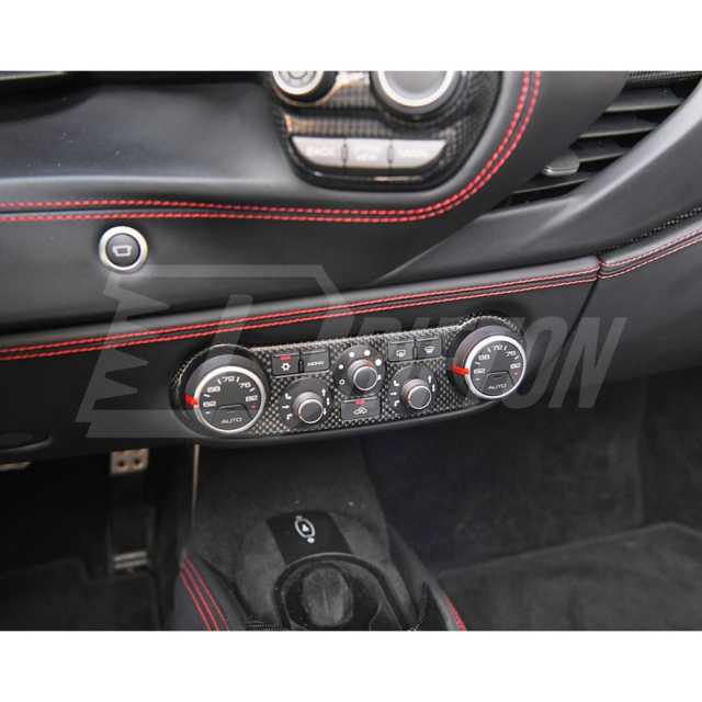 OEM Style Dry Carbon Fiber AC Control Panel Trim Interiors Kit For Ferrarir 488 GTB Spider 2015-2019