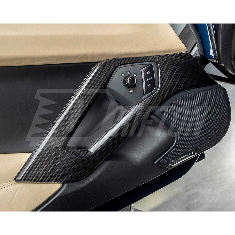 Dry Carbon Fiber Interiors Kits Door Handles For Lamborghini Aventador & S  LP700 LP740 2011-2021