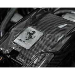 Dry Carbon Fiber Engine Bay Lock Cover Latch Panel Kit For Ferrari 488 GTB Spider 2015-2019
