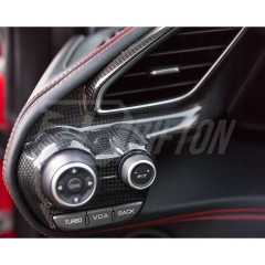 Dry Carbon Fiber AC Control Panel Cover Interiors Kits For Ferrari 488 GTB Spider 2015-2019
