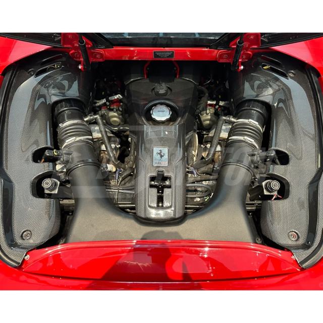 Dry Carbon Fiber Engine Bay Compartment Side Cover Kits For Ferrari 488 Spider 2015-2019