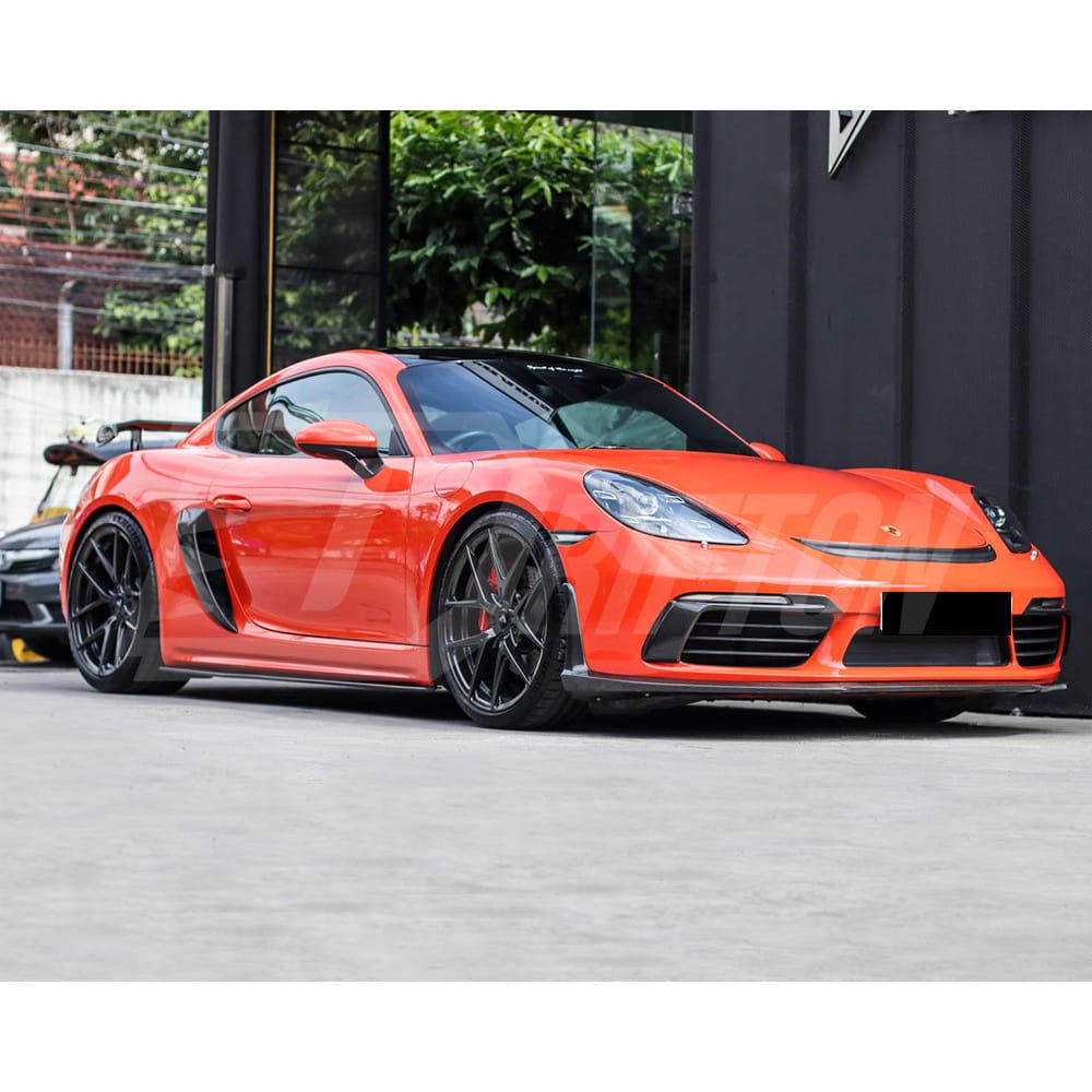 CMST Style Carbon Fiber Front Lip For Porsche 718 Cayman Boxster 2016-2020