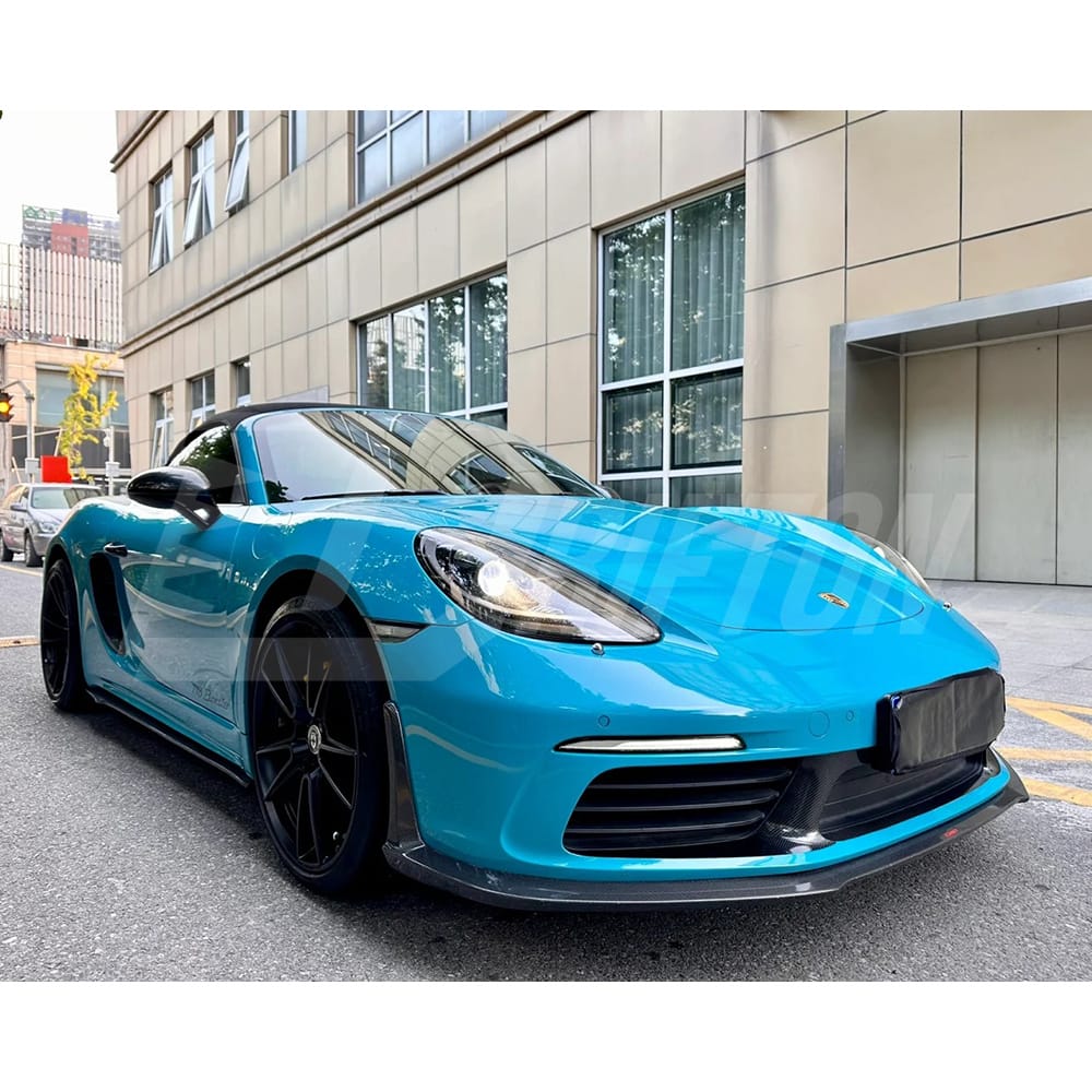CMST Style Carbon Fiber Front Lip For Porsche 718 Cayman Boxster 2016-2020