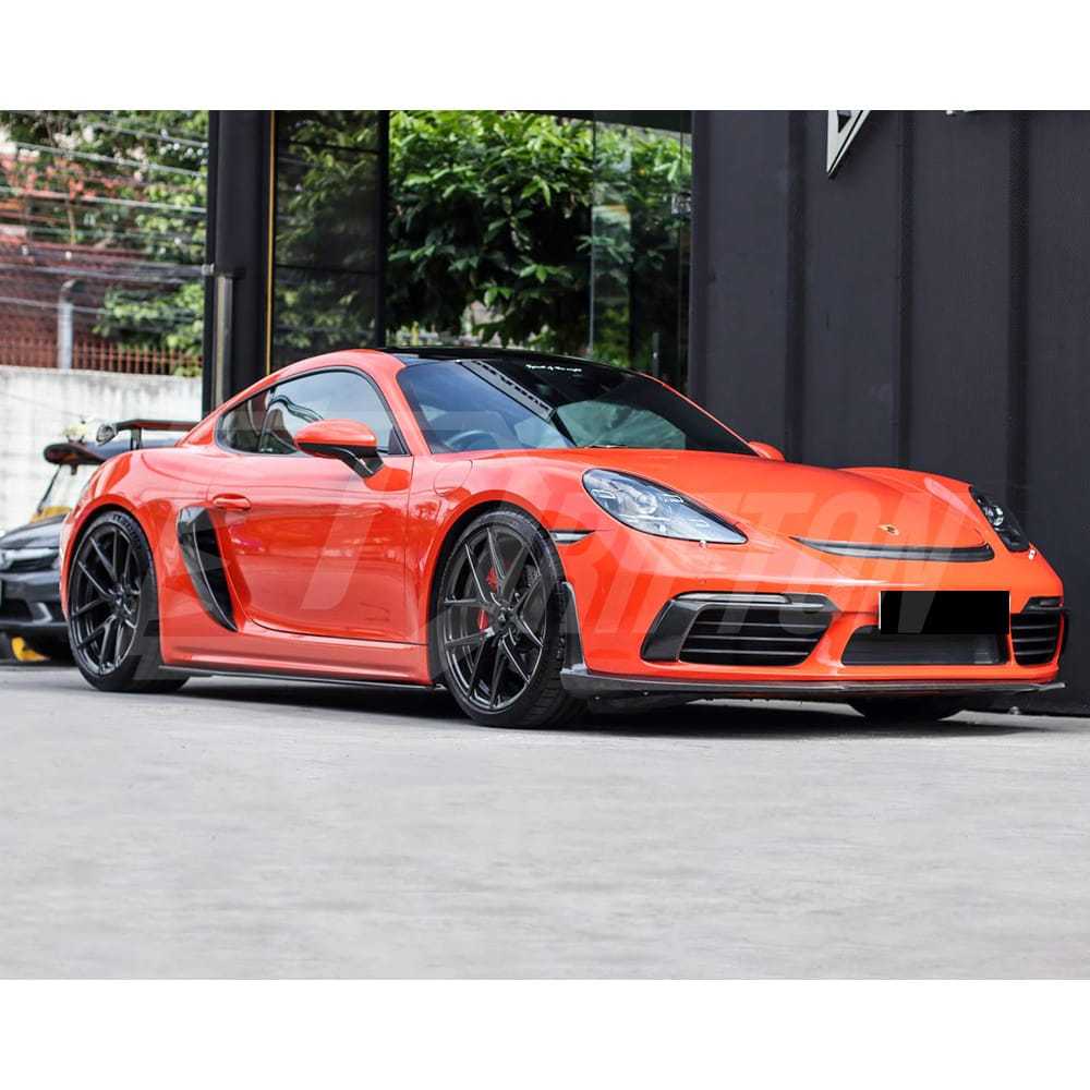 CMST Style Carbon Fiber Front Lip For Porsche 718 Cayman Boxster 2016-2025