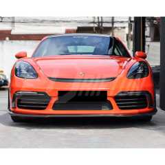 CMST Style Carbon Fiber Front Lip For Porsche 718 Cayman Boxster 2016-2025