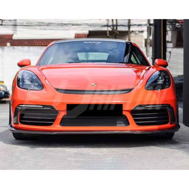 CMST Style Carbon Fiber Front Lip For Porsche 718 Cayman Boxster 2016-2025