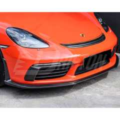 CMST Style Carbon Fiber Front Lip For Porsche 718 Cayman Boxster 2016-2025