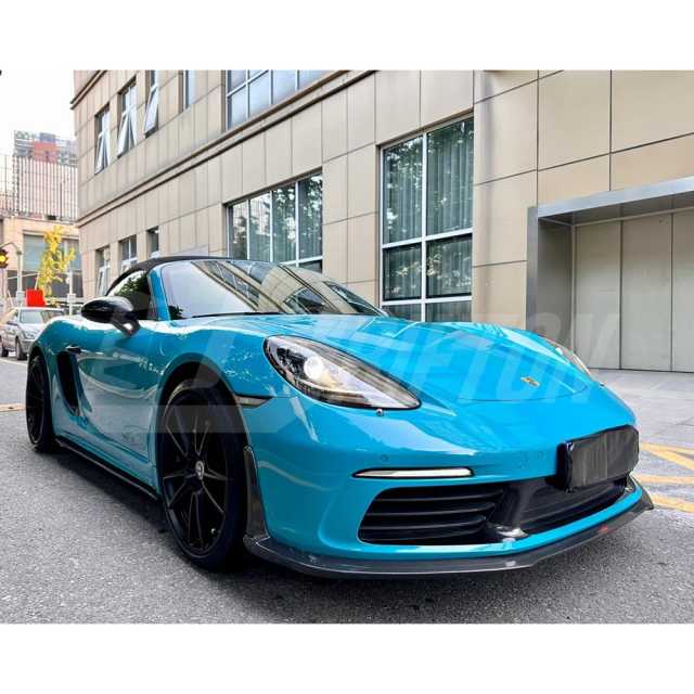 CMST Style Carbon Fiber Front Lip For Porsche 718 Cayman Boxster 2016-2025