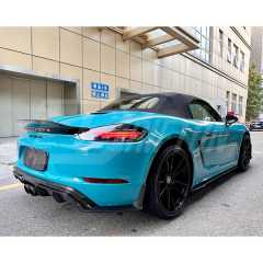 CMST Style Carbon Fiber Rear Diffuser For Porsche 718 Cayman Boxster 2016-2025
