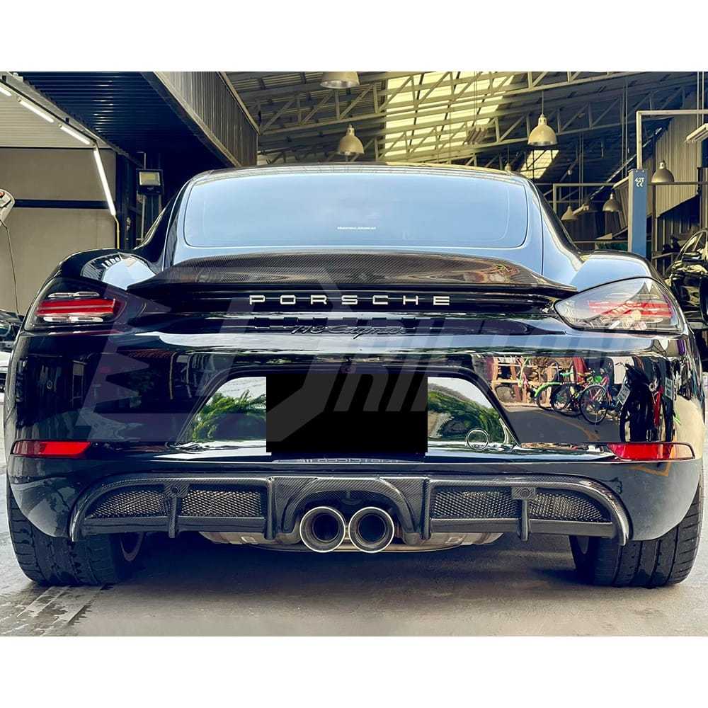 CMST Style Carbon Fiber Rear Spoiler Trunk Wing For Porsche 718 Cayman Boxster 2016-2025
