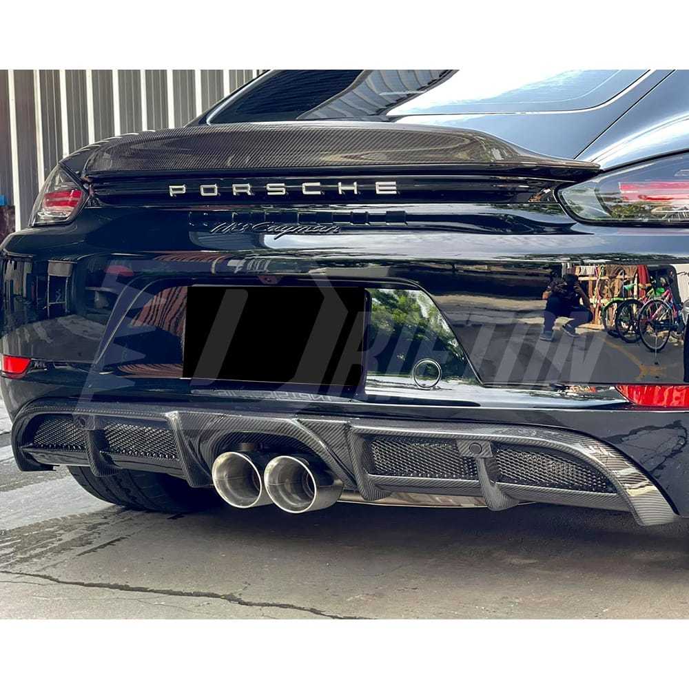 CMST Style Carbon Fiber Rear Spoiler Trunk Wing For Porsche 718 Cayman Boxster 2016-2025