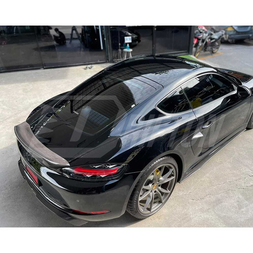CMST Style Carbon Fiber Rear Spoiler Trunk Wing For Porsche 718 Cayman Boxster 2016-2025