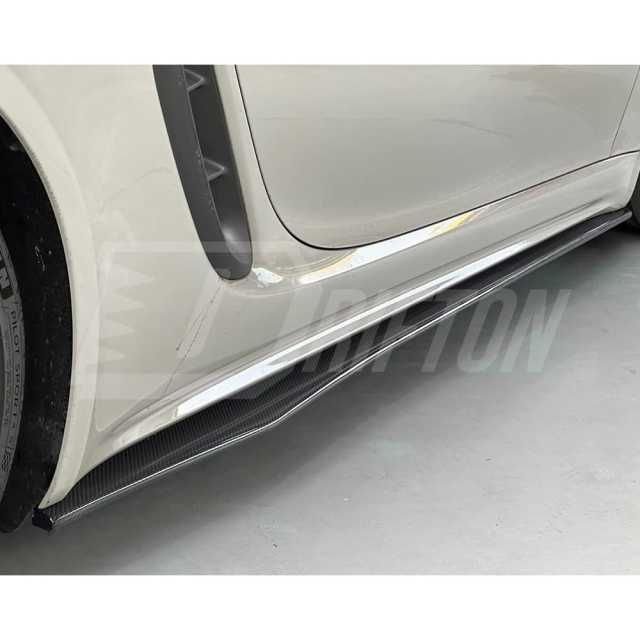 CMST Style Carbon Fiber Side Skirt For Porsche 718 Cayman Boxster 2016-2025