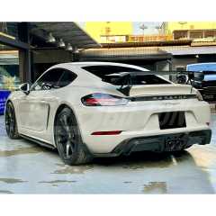 CMST Style Carbon Fiber Side Skirt For Porsche 718 Cayman Boxster 2016-2025
