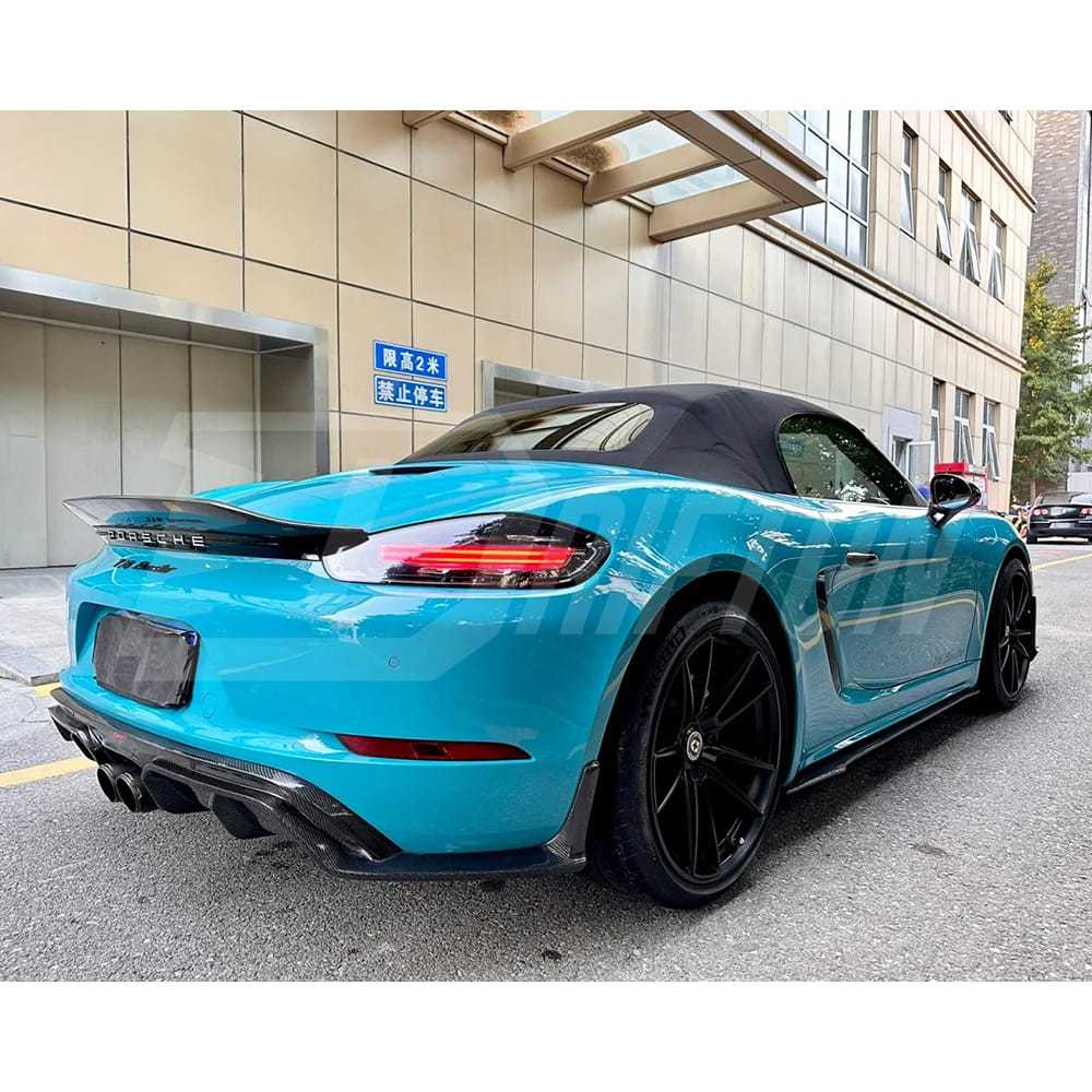 CMST Style Carbon Fiber Side Skirt For Porsche 718 Cayman Boxster 2016-2025