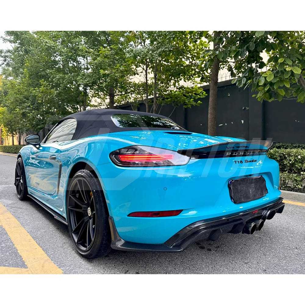 CMST Style Carbon Fiber Side Skirt For Porsche 718 Cayman Boxster 2016-2025