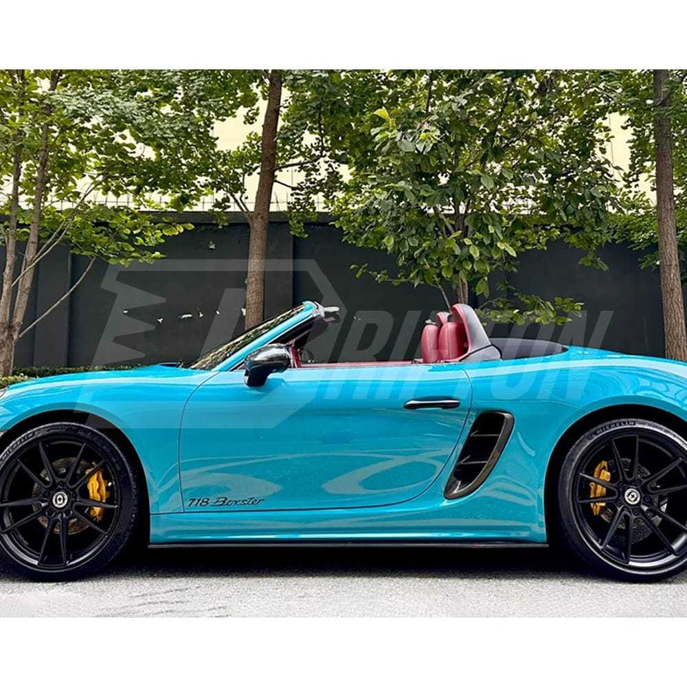 CMST Style Carbon Fiber Side Skirt For Porsche 718 Cayman Boxster 2016-2025