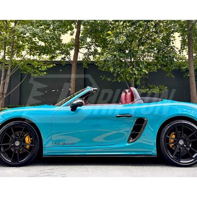 CMST Style Carbon Fiber Side Skirt For Porsche 718 Cayman Boxster 2016-2025