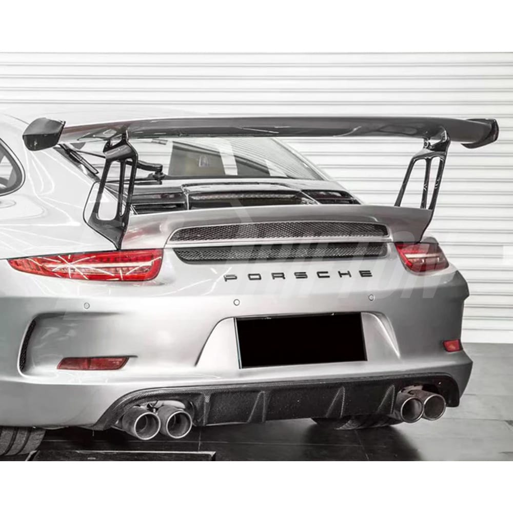 GT3RS 991.1 Style Half Carbon Fiber Rear Spoiler GT Wing With Trunk Lid For Porsche 911 Carrera 991 991.1 991.2 2012-2018