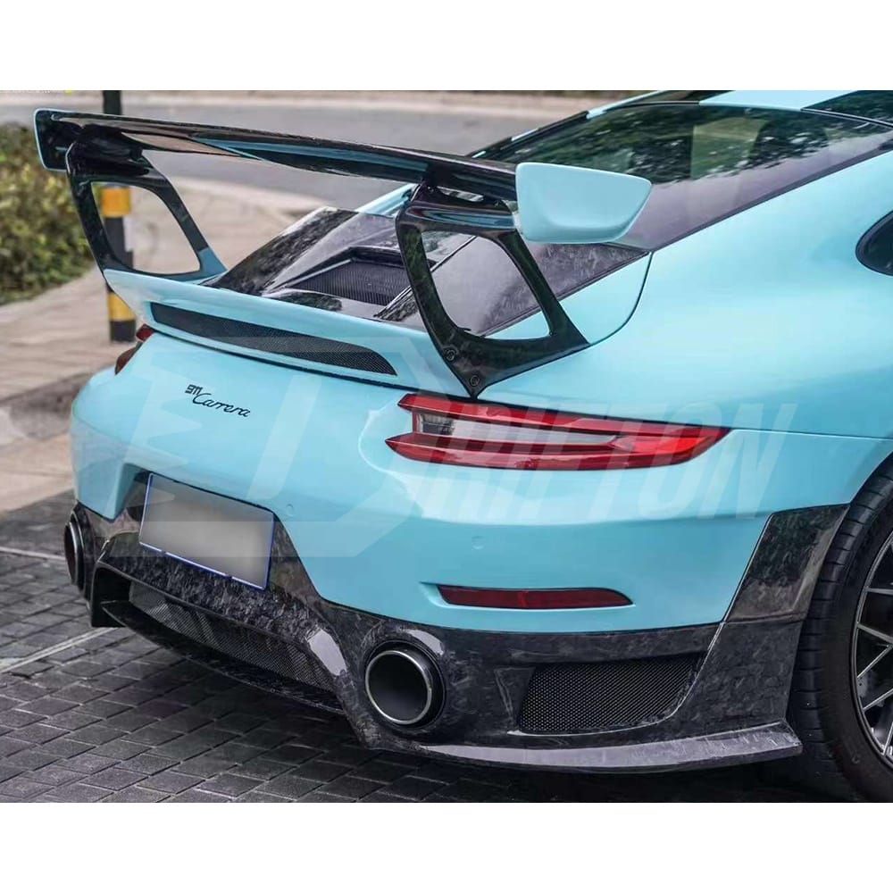GT2RS Style Half Carbon Fiber Rear Spoiler GT Wing With Trunk Lid For Porsche 911 Carrera S 4S 991 991.1 991.2 2012-2018