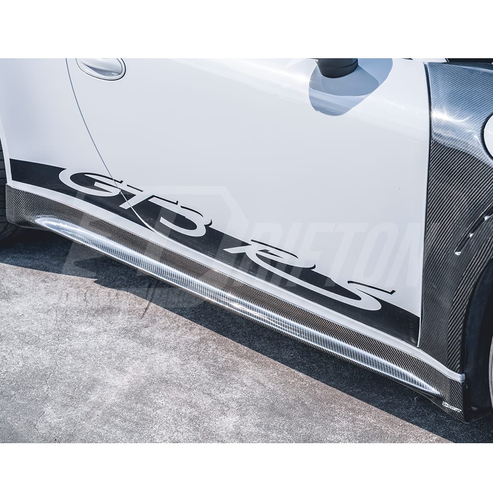 GT3RS Style Dry Carbon Fiber Side Skirt For Porsche 911 Carrera 991 991.1 991.2 2012-2018
