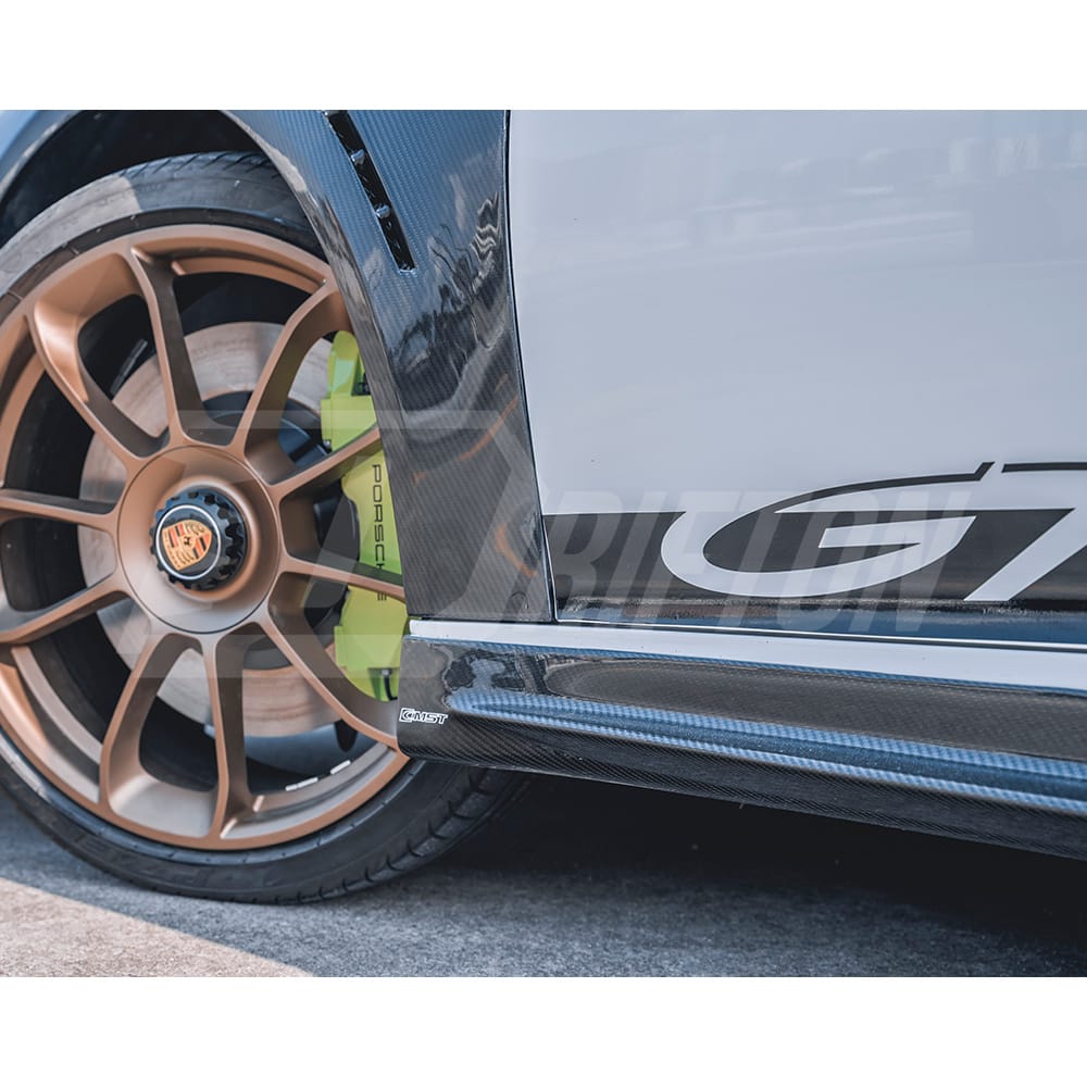 GT3RS Style Dry Carbon Fiber Side Skirt For Porsche 911 Carrera 991 991.1 991.2 2012-2018