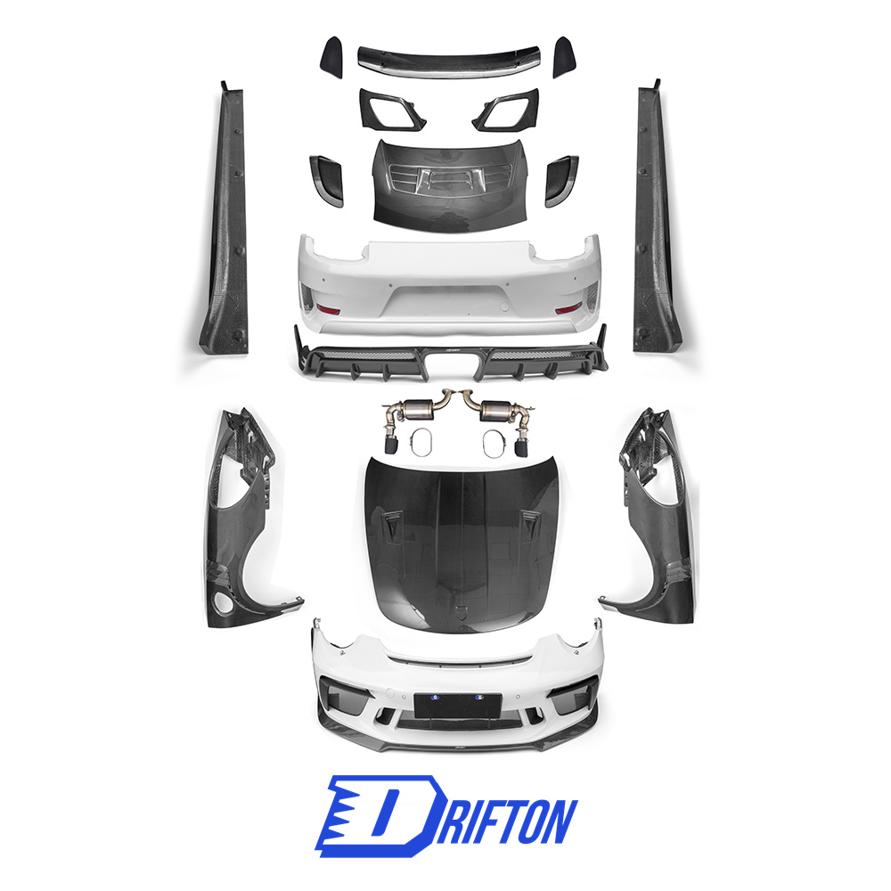 GT3RS Style PP Body Kit With Dry Carbon Fiber Aero Body Kits For Porsche 911 Carrera 991 991.1 991.2 2012-2018