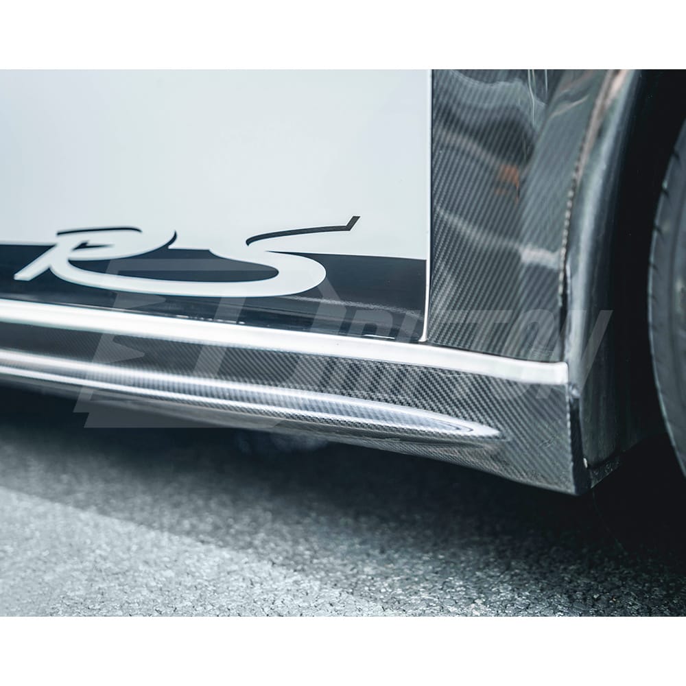 GT3RS Style Dry Carbon Fiber Side Skirt For Porsche 911 Carrera 991 991.1 991.2 2012-2018