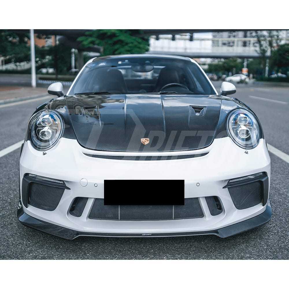 GT3RS Style Dry Carbon Fiber Hood For Porsche 911 Carrera 991 991.1 991.2 2012-2018