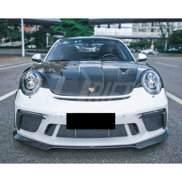 GT3RS Style PP Front Bumper With Carbon Fiber Front Lip For Porsche 911 Carrera 991 991.2 2016-2018