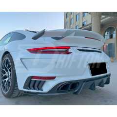 TopCar Style Half Carbon Fiber Rear Bumper For Porsche 911 Carrera 991 991.1 991.2 Turbo S 2012-2018
