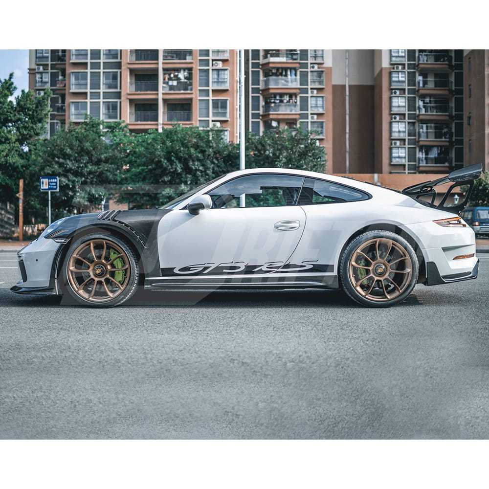 GT3RS Style Dry Carbon Fiber Rear Spoiler GT Wing With Engine Trunk Lid For Porsche 911 Carrera 991 991.2 2016-2018