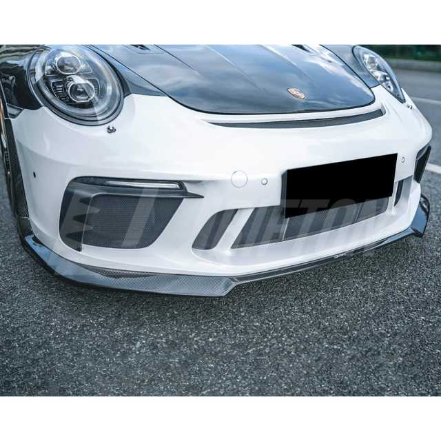 GT3RS Style PP Front Bumper With Carbon Fiber Front Lip For Porsche 911 Carrera 991 991.2 2016-2018