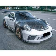 GT3RS Style PP Front Bumper With Carbon Fiber Front Lip For Porsche 911 Carrera 991 991.2 2016-2018