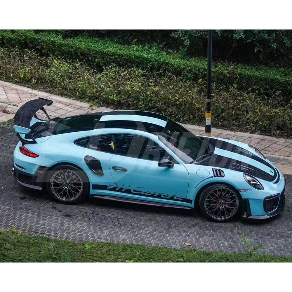 GT2RS Style Half Carbon Fiber Rear Spoiler GT Wing With Trunk Lid For Porsche 911 Carrera S 4S 991 991.1 991.2 2012-2018
