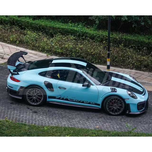GT2RS Style Half Carbon Fiber Rear Spoiler GT Wing With Trunk Lid For Porsche 911 Carrera S 4S 991 991.1 991.2 2012-2018