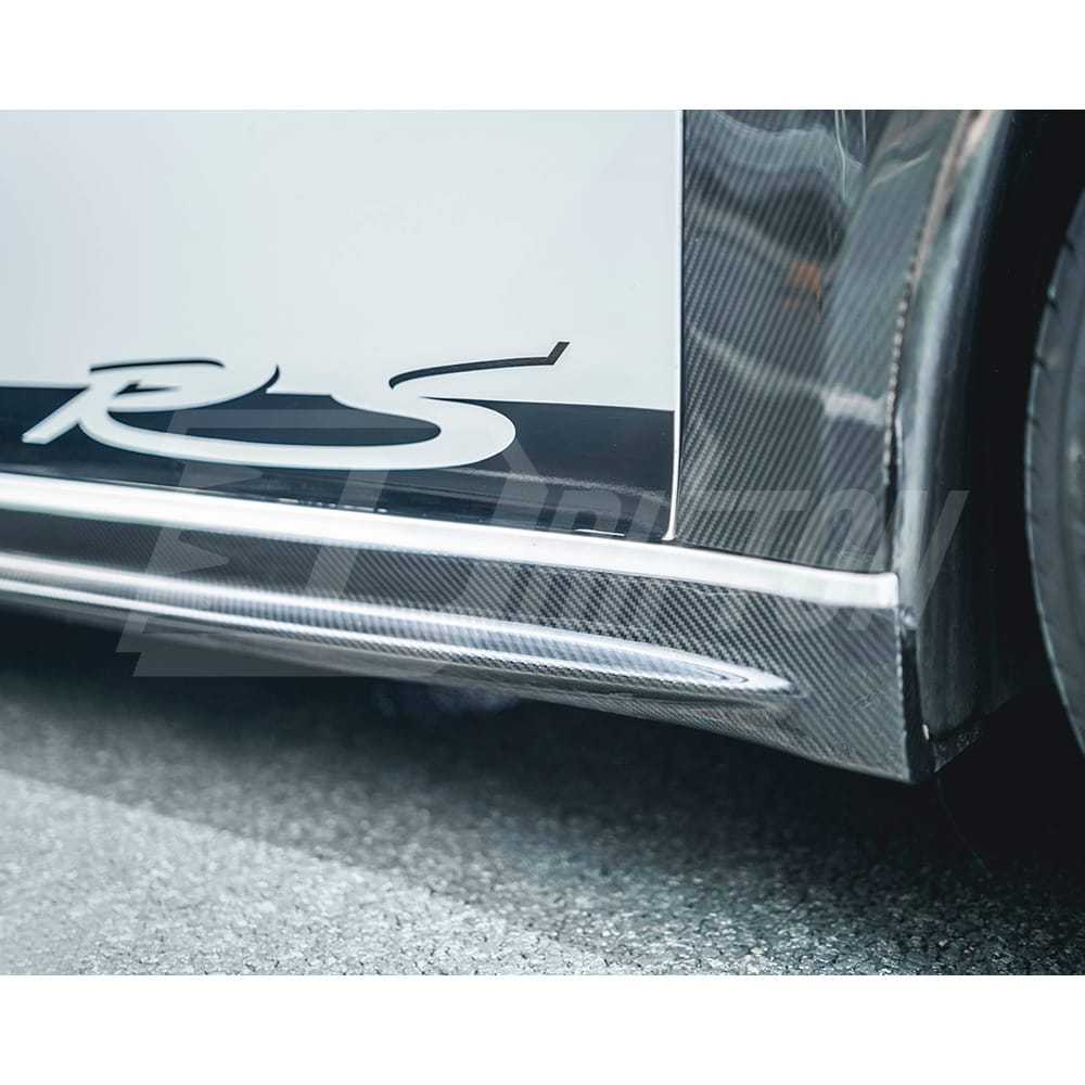GT3RS Style Dry Carbon Fiber Side Skirt For Porsche 911 Carrera 991 991.1 991.2 2012-2018