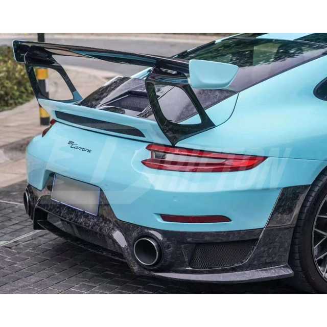 GT2RS Style Half Carbon Fiber Rear Spoiler GT Wing With Trunk Lid For Porsche 911 Carrera S 4S 991 991.1 991.2 2012-2018