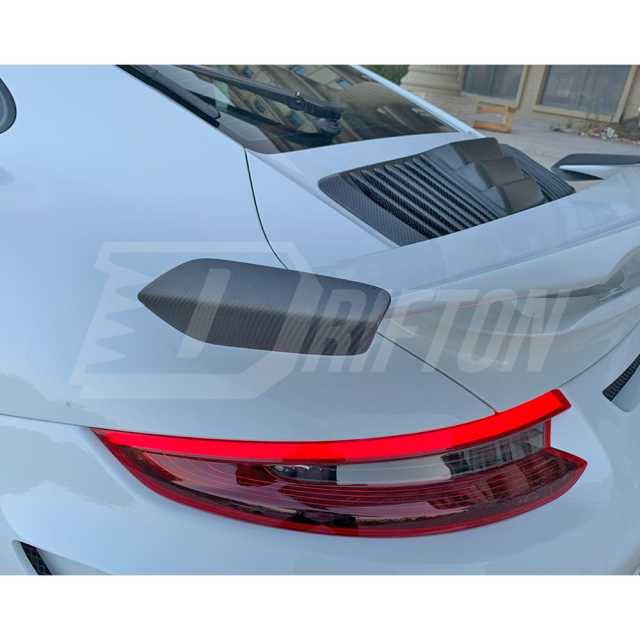 TopCar Style Carbon Fiber Rear Spoiler With Trunk Lid For Porsche 911 Carrera 991 991.1 991.2 Turbo S 2012-2018