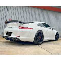 V Style Carbon Fiber Rear Diffuser For Porsche 911 Carrera S 4S GTS 991 991.1 2012-2015
