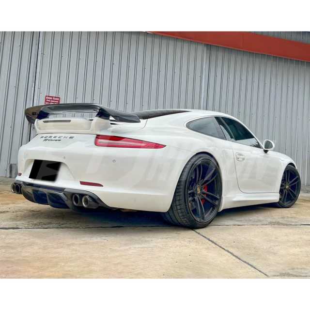 V Style Carbon Fiber Rear Diffuser For Porsche 911 Carrera S 4S GTS 991 991.1 2012-2015