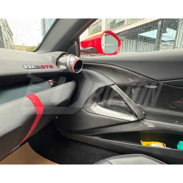 Dry Carbon Fiber Interiors Kits Door Panels For Ferrari 812 Superfast GTS 2017-2023