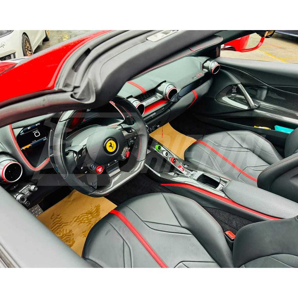 Dry Carbon Fiber Interiors Kits Door Handle For Ferrari 812 Superfast GTS 2017-2023