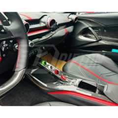 Dry Carbon Fiber Interiors Kits Center Console Base Panel Replacement For Ferrari 812 Superfast GTS 2017-2023