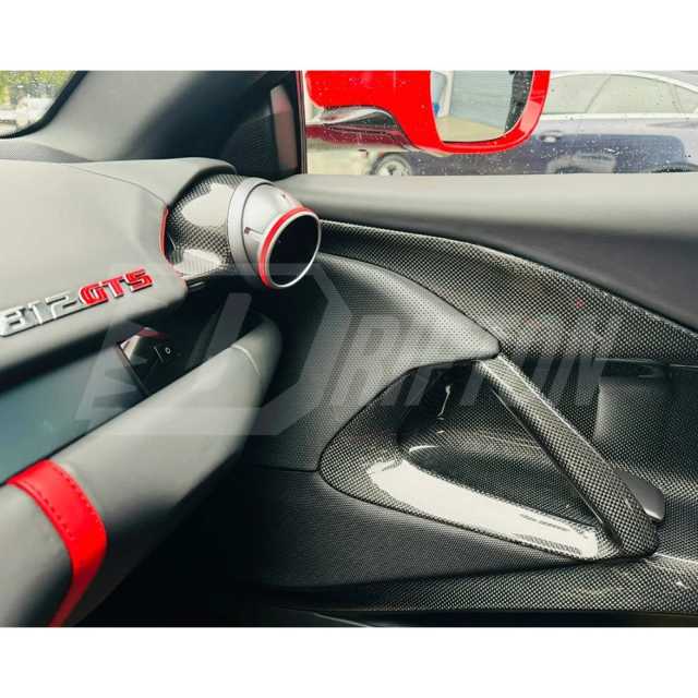 Dry Carbon Fiber Interiors Kits Dashboard Air Con Outlet Replacement For Ferrari 812 Superfast GTS 2017-2023