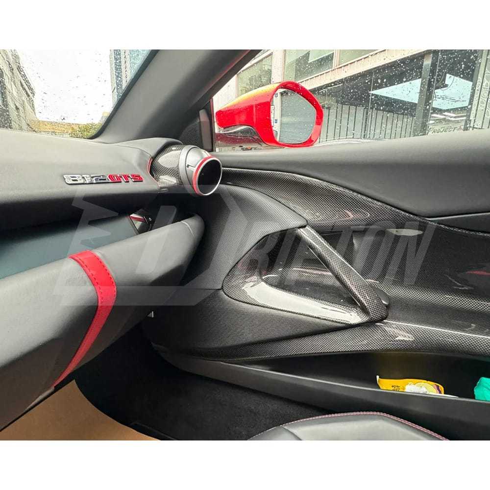 Dry Carbon Fiber Interiors Kits Door Handle For Ferrari 812 Superfast GTS 2017-2023