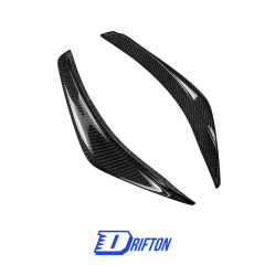 B Style Carbon Fiber Front Bumper Canards For Alfa Romeo Giulia Base Ti 2016-2023
